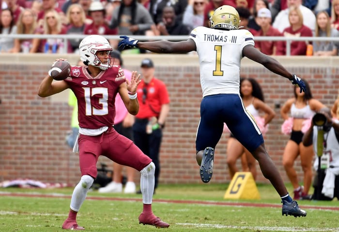 Georgia Tech linebacker Charlie Thomas vs Florida State